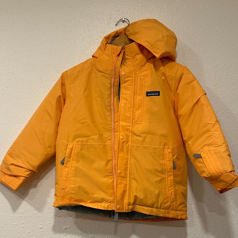 Patagonia Kids 8 Orange Hooded Puffer Jacket